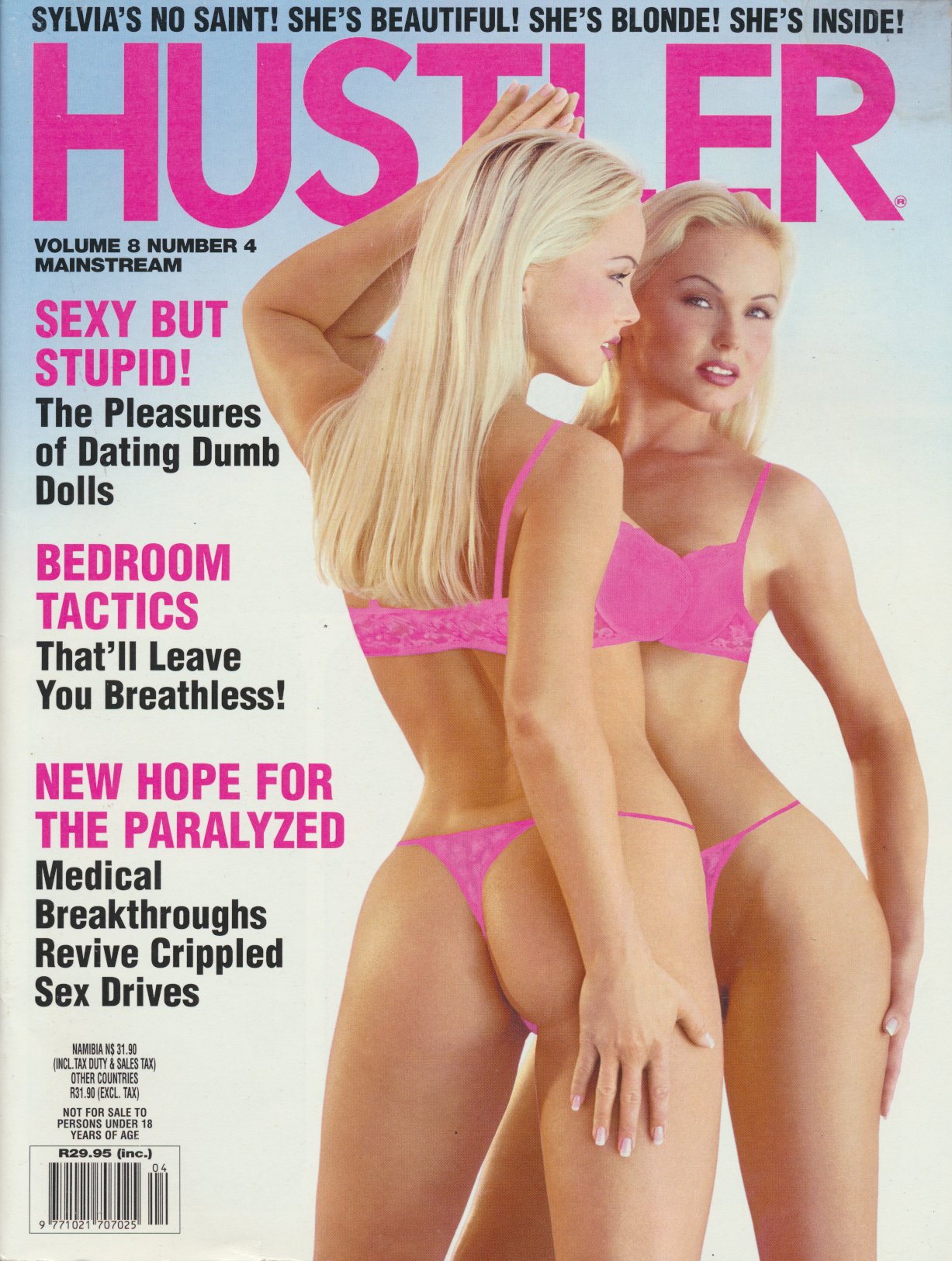 Hustler South Africa April 2001 magazine back issue Hustler South Africa magizine back copy Hustler South Africa April 2001 Adult Pornographic Magazine Back Issue Published by LFP, Larry Flynt Publications. Covergirl Sylvia Saint (Nude) photographed by Clive McLean.