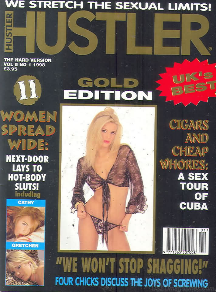 Hustler UK Vol. 5 # 1 magazine back issue Hustler UK magizine back copy Hustler UK Vol. 5 # 1 Adult Pornographic Magazine Back Issue Published by LFP, Larry Flynt Publications. Gold Edition.
