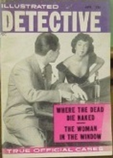 Illustrated Detective April 1956 magazine back issue Illustrated Detective magizine back copy 