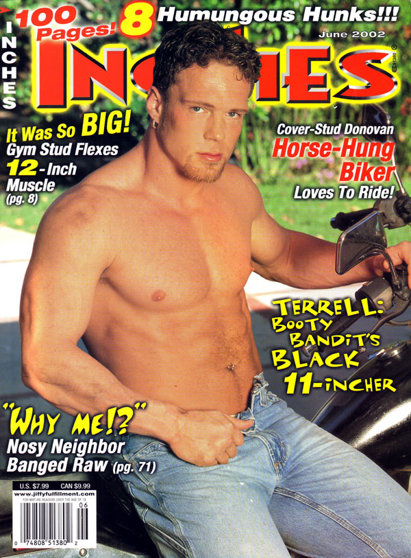 Inches June 2002 magazine back issue Inches magizine back copy inches magazine 2002, back issues, used copies, the best gay magazine, huge cocks, hot gay guys posi
