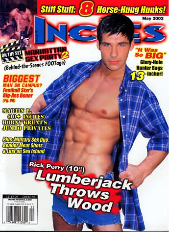 Inches May 2003 magazine back issue Inches magizine back copy Inches May 2003 Naked Men Gay Adult Magazine Bak Issue Published by  Mavety Media Group. Stiff Stuff: 8Horse-Hung Hunks!.