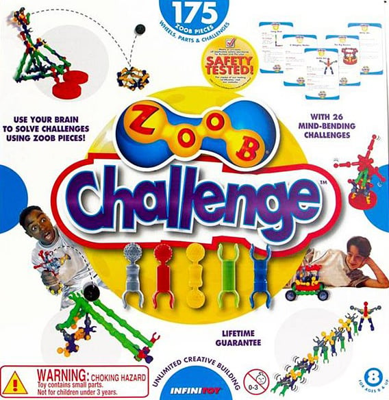 zoob challenge kit with 26 mind-bending challenges 175 zoob pieces by infinitoy zoob-challenge