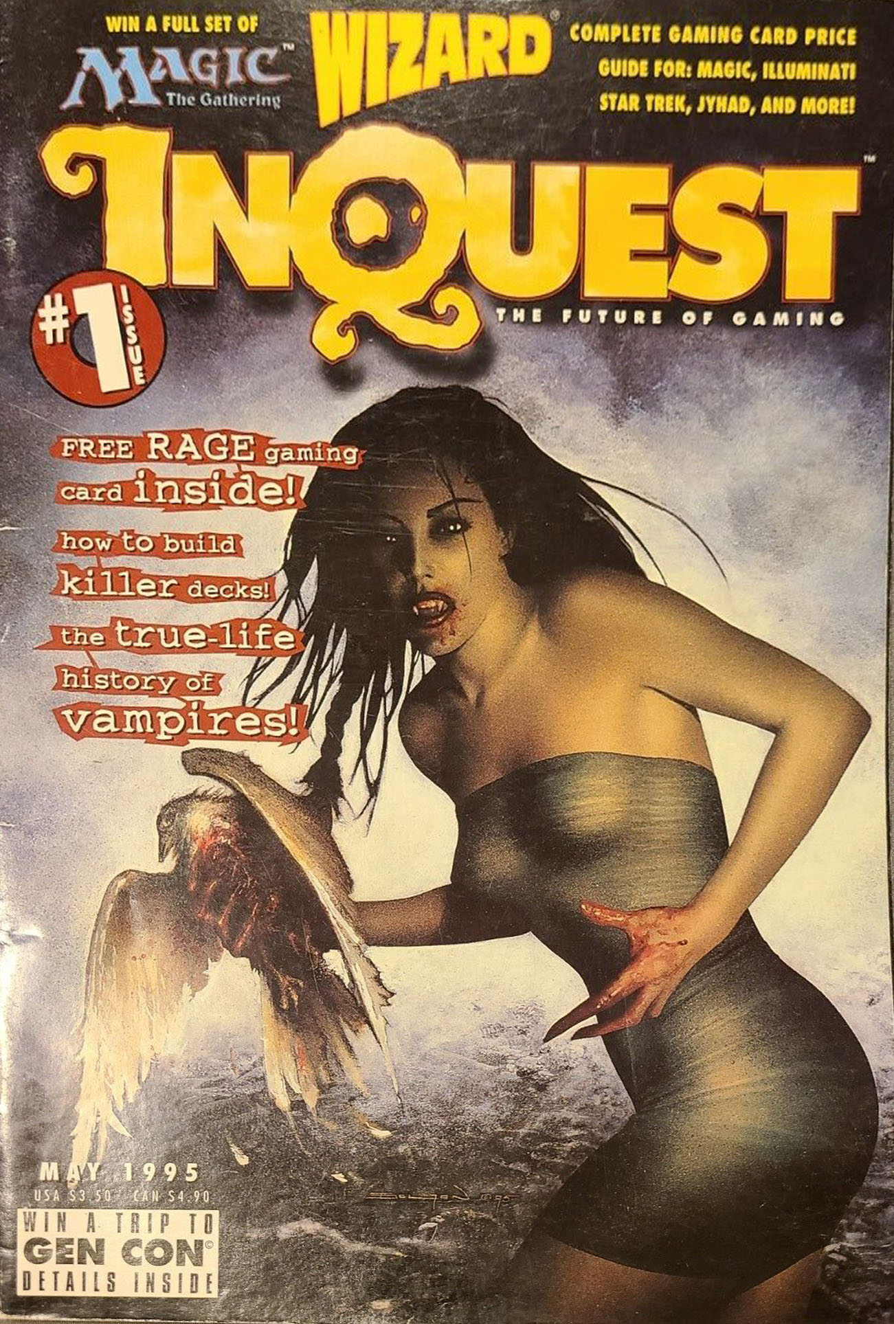 Inquest Gamer # 1, May 1995 magazine back issue Inquest Gamer magizine back copy 