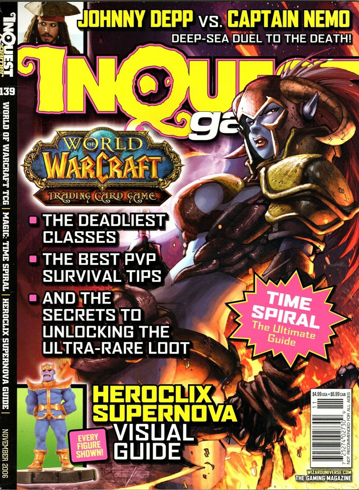 Inquest Gamer # 139, November 2006 magazine back issue Inquest Gamer magizine back copy 