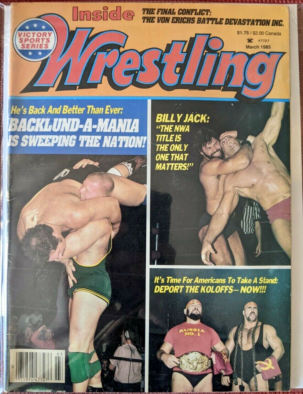 Inside Wrestling March 1985, Inside Wrestling March 1985 Magazine Back Issue Published by The Wrestling Federation, WWE & WWF. Backlund-a-mania is sweeping the nation!., Backlund-a-mania is sweeping the nation!
