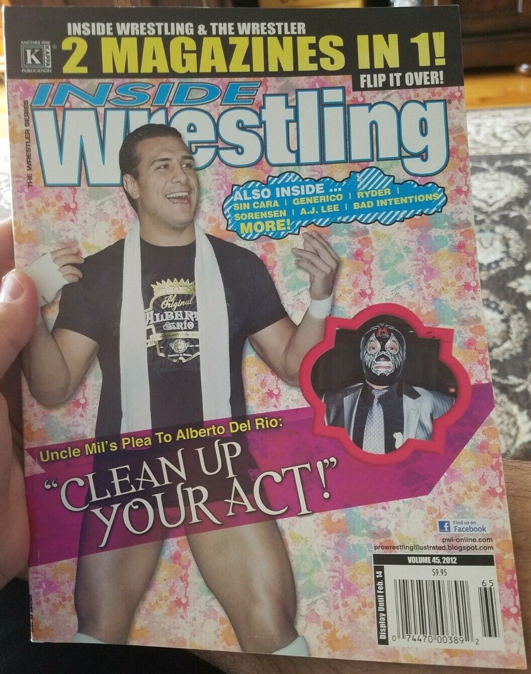 Inside Wrestling February 2012 magazine back issue Inside Wrestling magizine back copy Inside Wrestling February 2012 Magazine Back Issue Published by The Wrestling Federation, WWE & WWF. Uncle Mil's plea to Alberto Del Rio: clean up your act!.