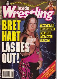 Bret Hart magazine cover appearance Inside Wrestling August 1997