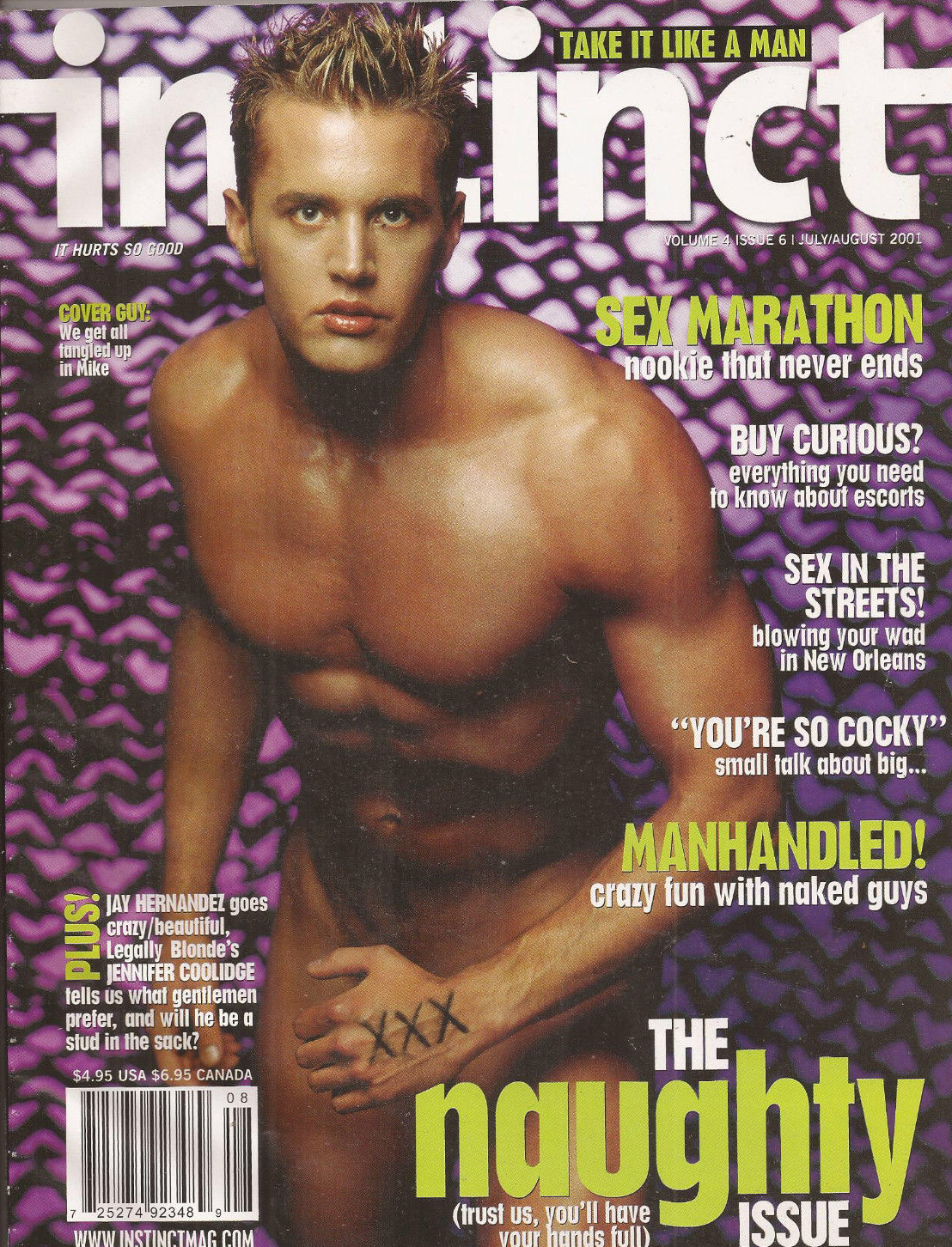 Instinct July 2001 magazine back issue Instinct magizine back copy 