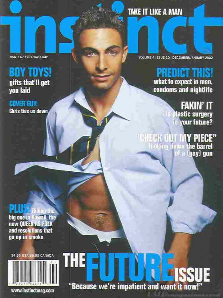 Instinct December 2001 magazine back issue Instinct magizine back copy 