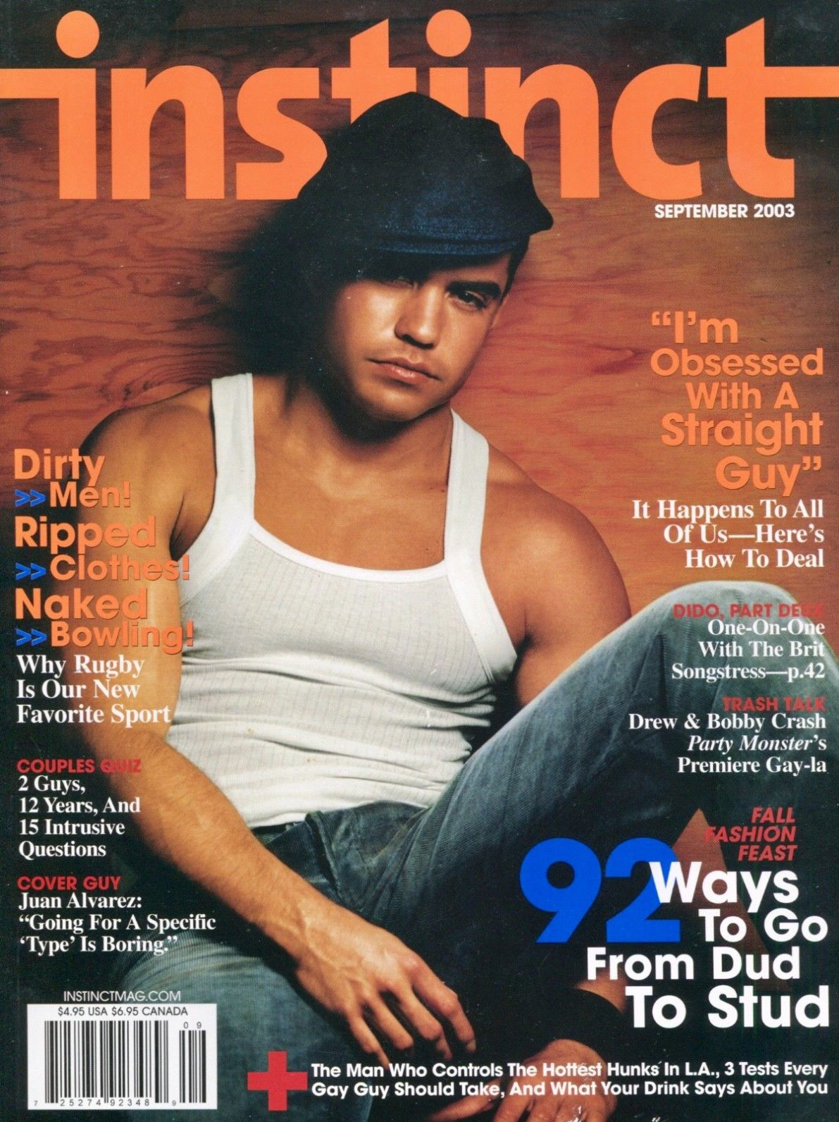 Instinct September 2003 magazine back issue Instinct magizine back copy 