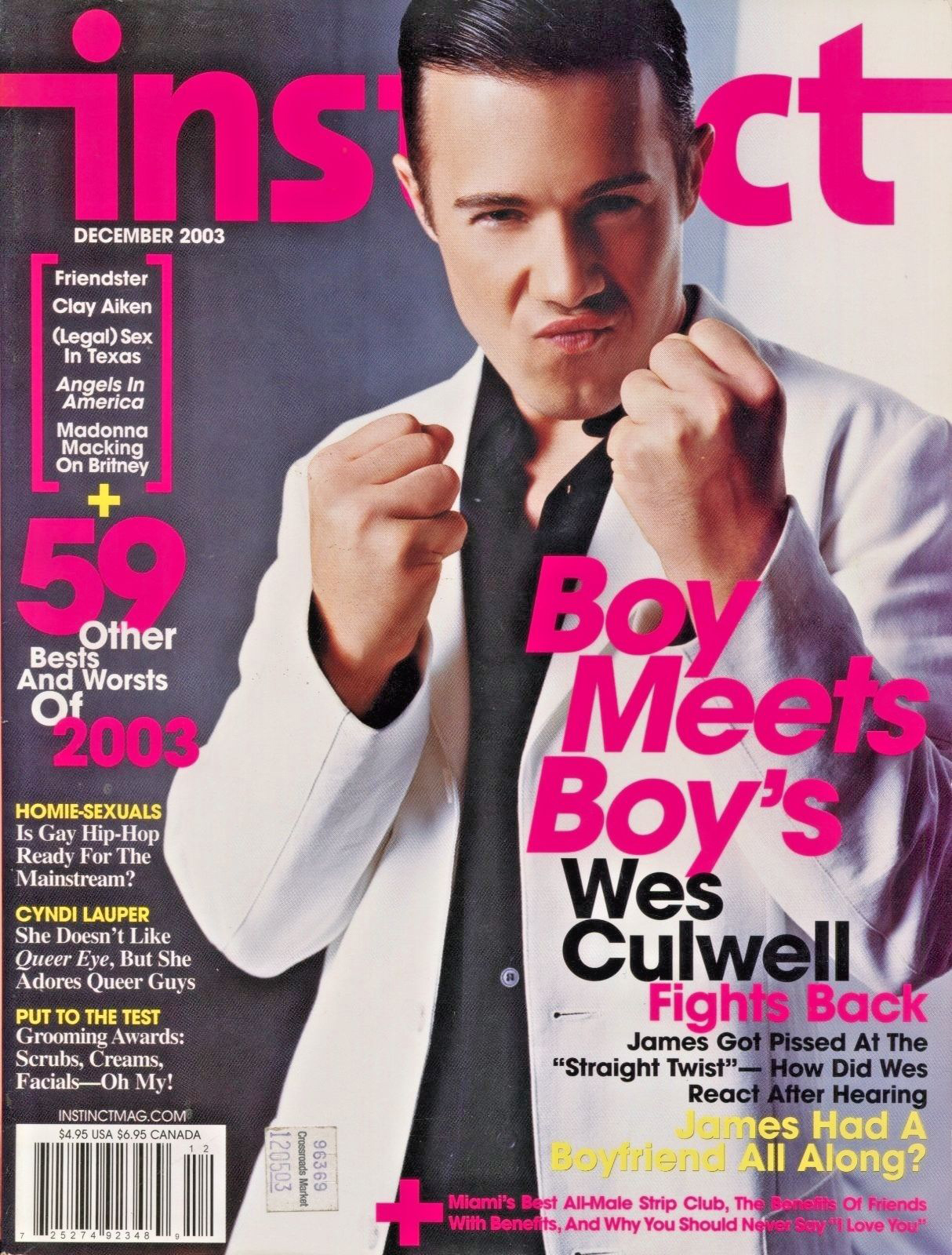Instinct December 2003 magazine back issue Instinct magizine back copy 