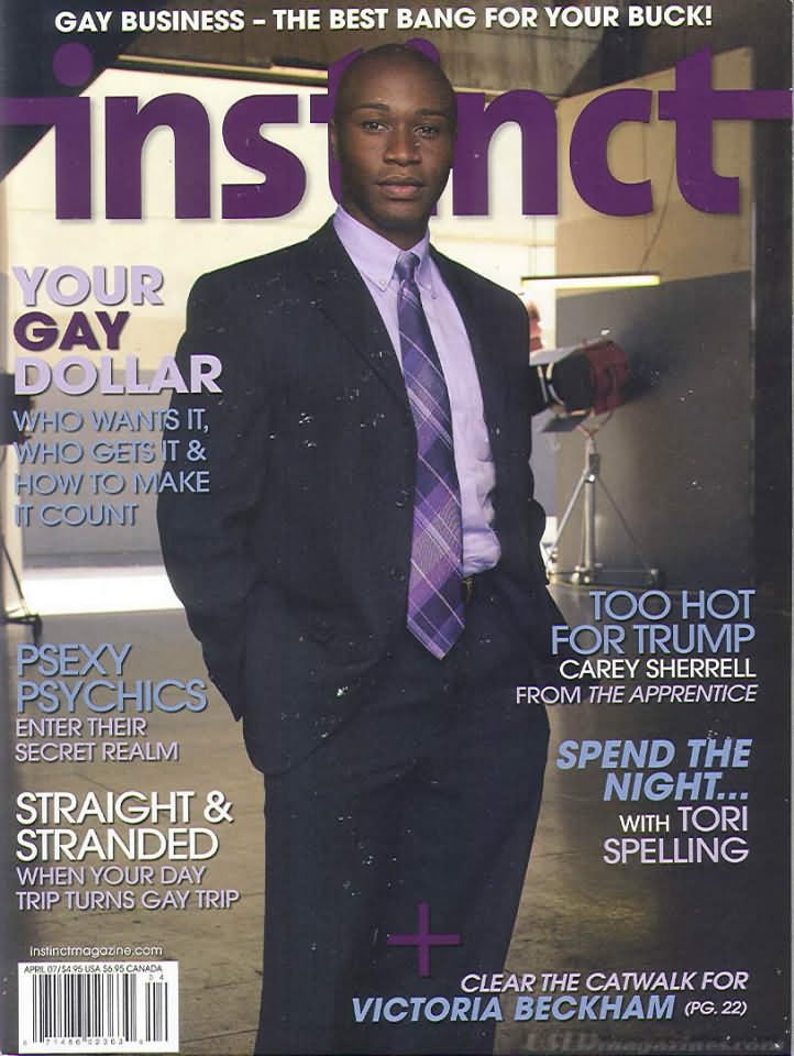 Instinct April 2007 magazine back issue Instinct magizine back copy 