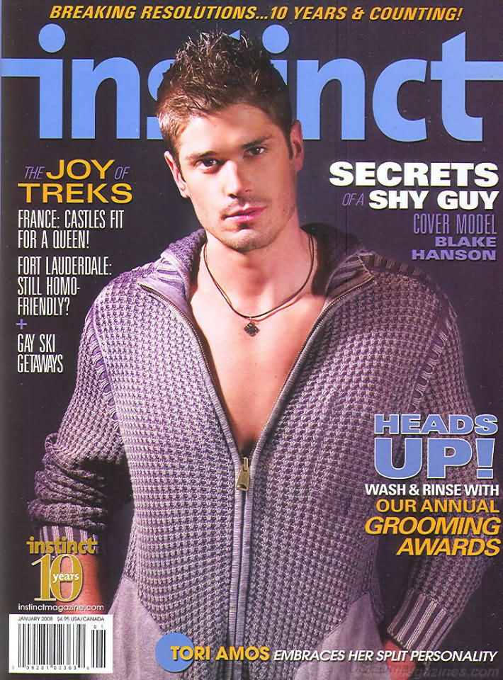Instinct January 2008 magazine back issue Instinct magizine back copy 