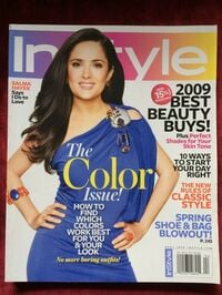 Salma Hayek magazine cover appearance InStyle April 2009