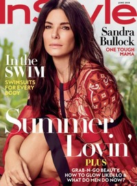 Sandra Bullock magazine cover appearance InStyle June 2018