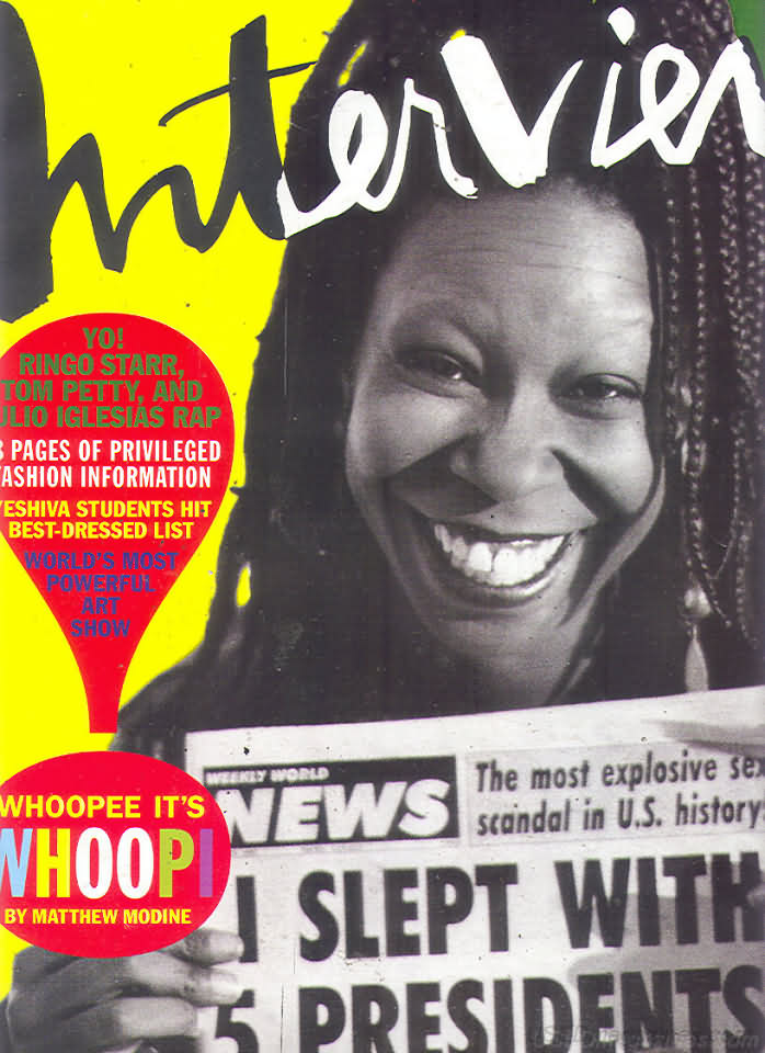 Interview June 1992 magazine back issue Interview magizine back copy 