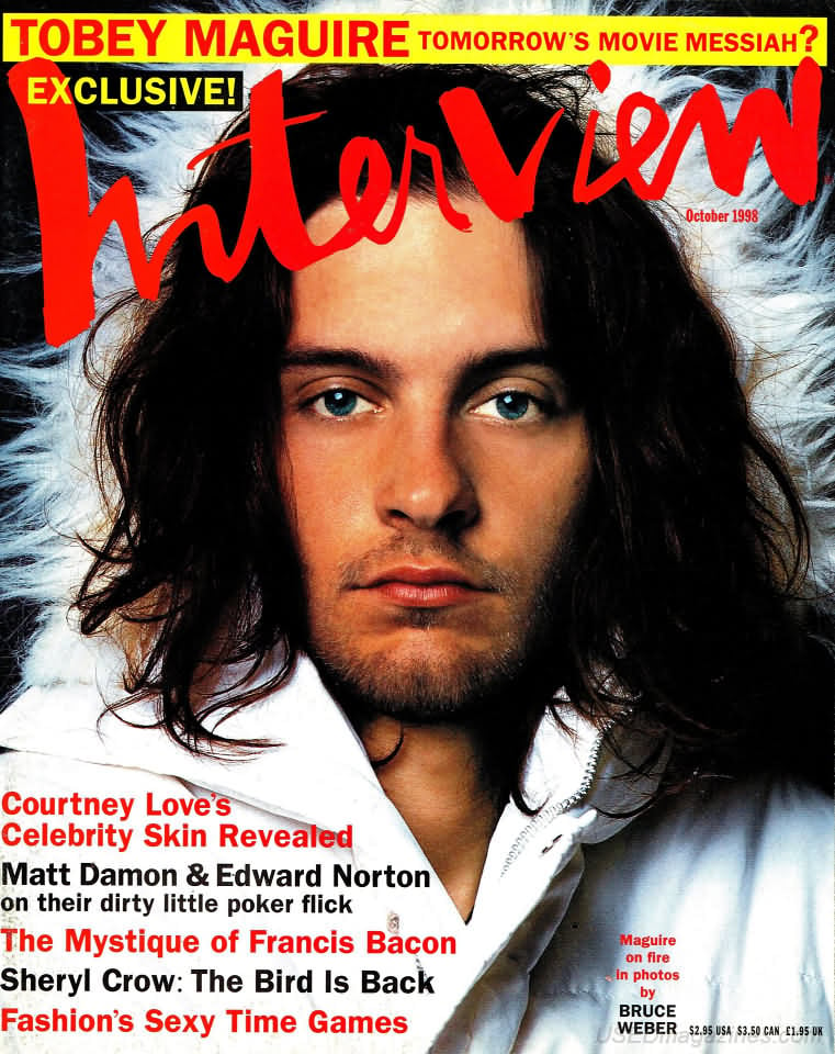 Interview October 1998 magazine back issue Interview magizine back copy 