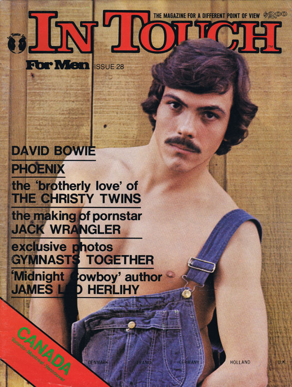 In Touch # 28 magazine back issue In Touch magizine back copy in touch for men david bowie phoenix christy twins pornstar jack wrangler gymnasts 