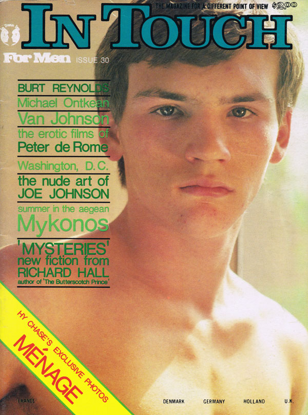 In Touch # 30 magazine back issue In Touch magizine back copy in touch for men burt reynolds michael ontkean van johnson peter de rome joe mykonos