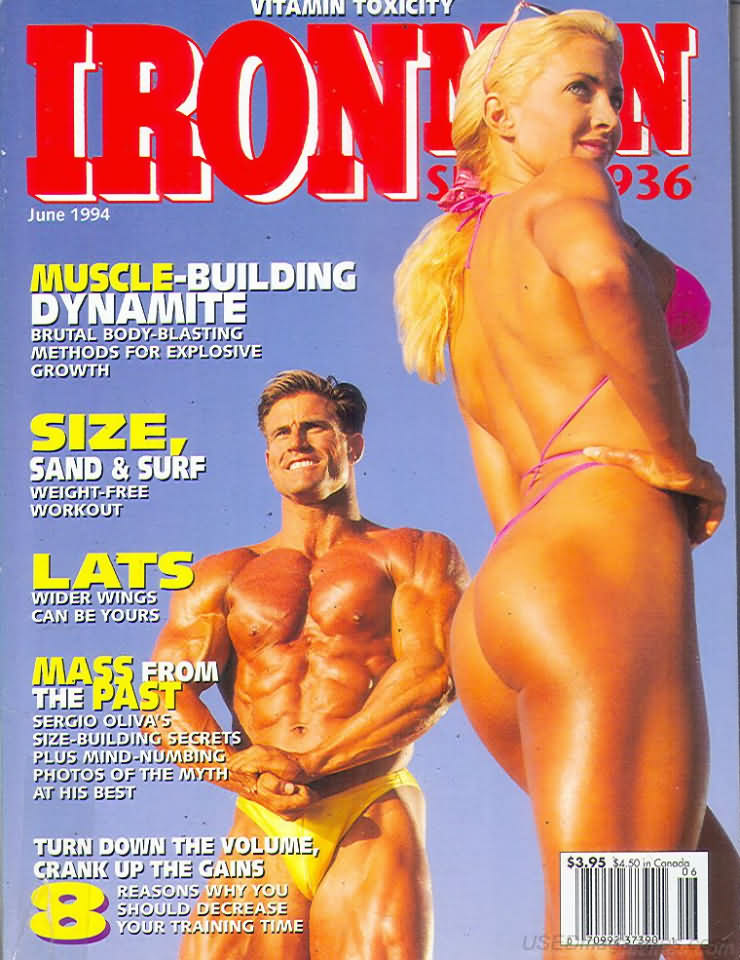 Ironman June 1994 magazine back issue Ironman magizine back copy Ironman June 1994 American magazine Back Issue about bodybuilding, weightlifting, and powerlifting. Published by Iron Man Publishing. Muscle-Building Dynamite Brutal Body-Blasting  Methods For Explosive Growth.