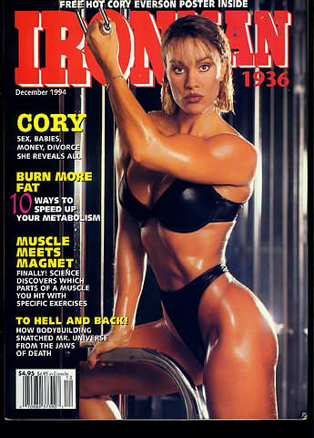 Ironman December 1994 magazine back issue Ironman magizine back copy Ironman December 1994 American magazine Back Issue about bodybuilding, weightlifting, and powerlifting. Published by Iron Man Publishing. Cory  Sex, Babies, Money, Divorce She Reveals All.