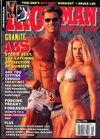 Ironman May 1996 magazine back issue Ironman magizine back copy Ironman May 1996 American magazine Back Issue about bodybuilding, weightlifting, and powerlifting. Published by Iron Man Publishing. Granite ABS Etch A Sexy Eye--Catching Midsection By Summer.