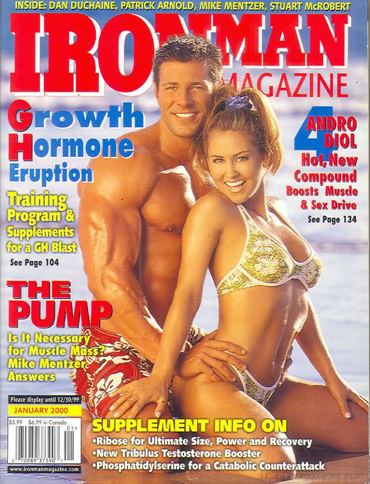 Ironman January 2000 magazine back issue Ironman magizine back copy Ironman January 2000 American magazine Back Issue about bodybuilding, weightlifting, and powerlifting. Published by Iron Man Publishing. Inside: Dan Duchaine, Patrick Arnold, Mike Mentzer, Stuart McRobert.