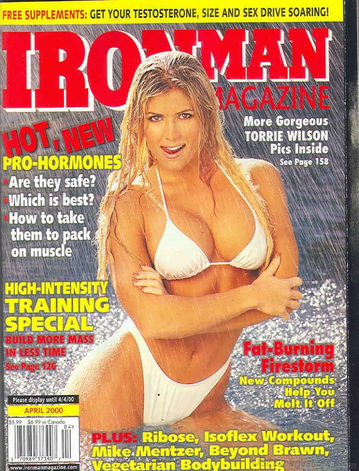 Ironman April 2000 magazine back issue Ironman magizine back copy Ironman April 2000 American magazine Back Issue about bodybuilding, weightlifting, and powerlifting. Published by Iron Man Publishing. Free Supplements: Get Your Testosterone, Size And Sex Drive Soaring!.