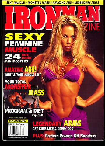 Ironman September 2000 magazine back issue Ironman magizine back copy Ironman September 2000 American magazine Back Issue about bodybuilding, weightlifting, and powerlifting. Published by Iron Man Publishing. Sexy Muscle Monster Mass Amazing Abs Legendary Arms.