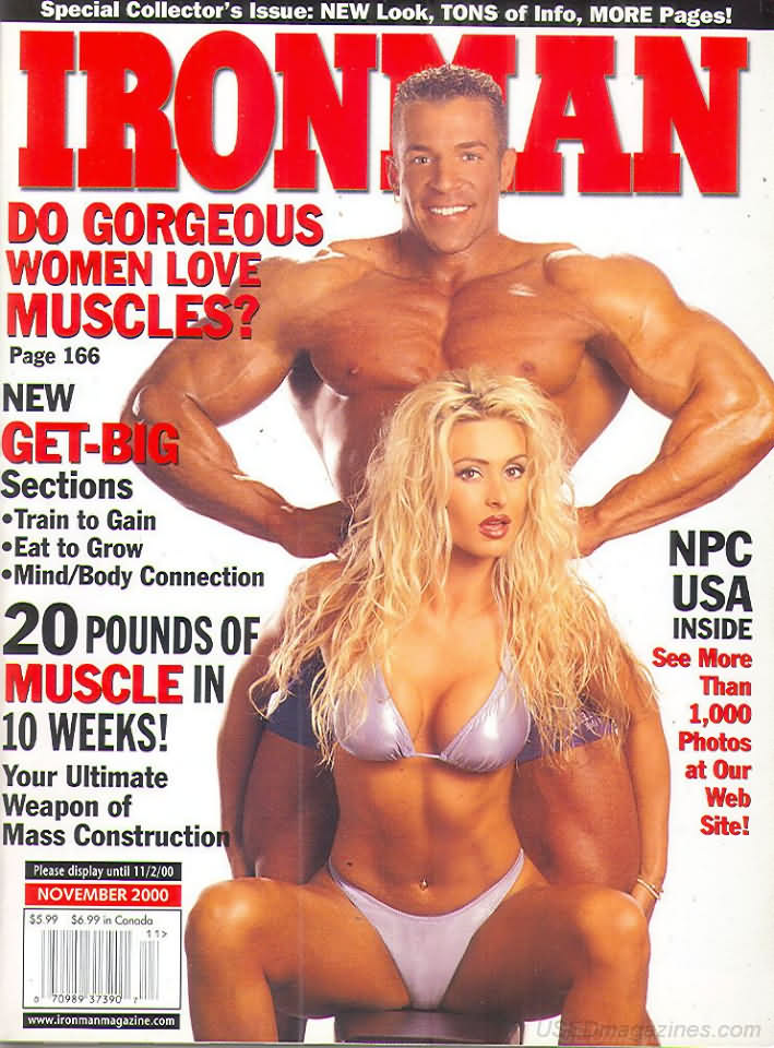 Ironman November 2000 magazine back issue Ironman magizine back copy Ironman November 2000 American magazine Back Issue about bodybuilding, weightlifting, and powerlifting. Published by Iron Man Publishing. Special Collector's Issue: New Look, Tons Of Info, More Pages!.
