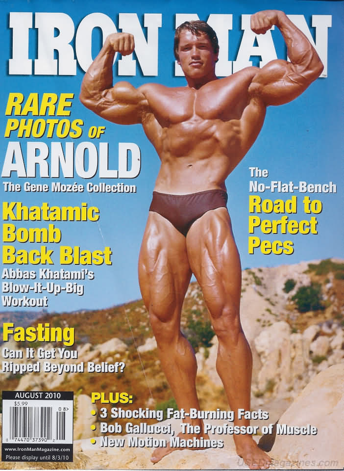Ironman August 2010 magazine back issue Ironman magizine back copy Ironman August 2010 American magazine Back Issue about bodybuilding, weightlifting, and powerlifting. Published by Iron Man Publishing. Covergirl Arnold Schwarzenegger.