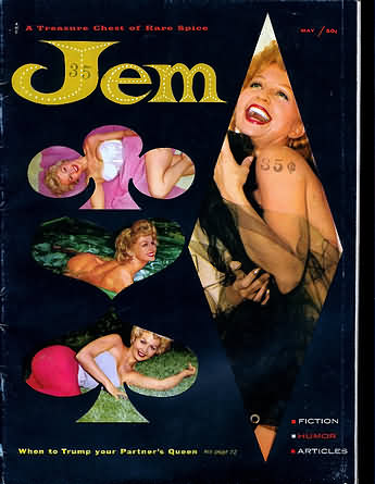 Jem May 1957 magazine back issue Jem magizine back copy Jem May 1957 Vintage Adult Mens Magazine Back Issue Featuring Pin-Up Girls Published by Joe Weider. When To Trump Your Partner's Queen.