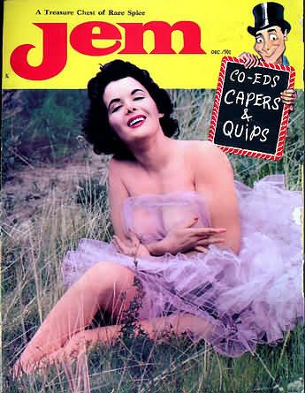 Jem December 1957 magazine back issue Jem magizine back copy Jem December 1957 Vintage Adult Mens Magazine Back Issue Featuring Pin-Up Girls Published by Joe Weider. A Treasure Chest Of Rare Spice.