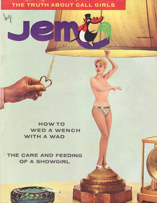 Jem October 1959 magazine back issue Jem magizine back copy how to wed a wench with a wad the care and feeding of a showgirl the truth about call girls a date i