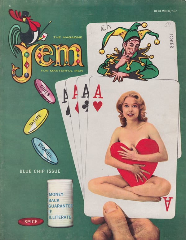Jem December 1959 magazine back issue Jem magizine back copy hpynotism affect love life ten goalden rules mastering women exposing exposed ladies fashions girl f