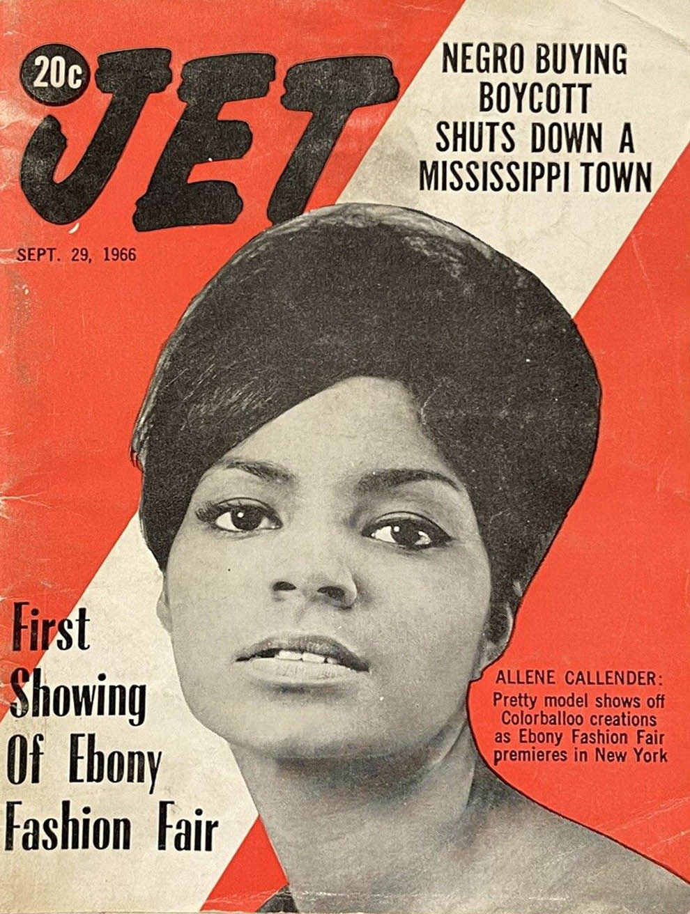 Jet September 29, 1966, , Allene Callender:Pretty Model Shows Off