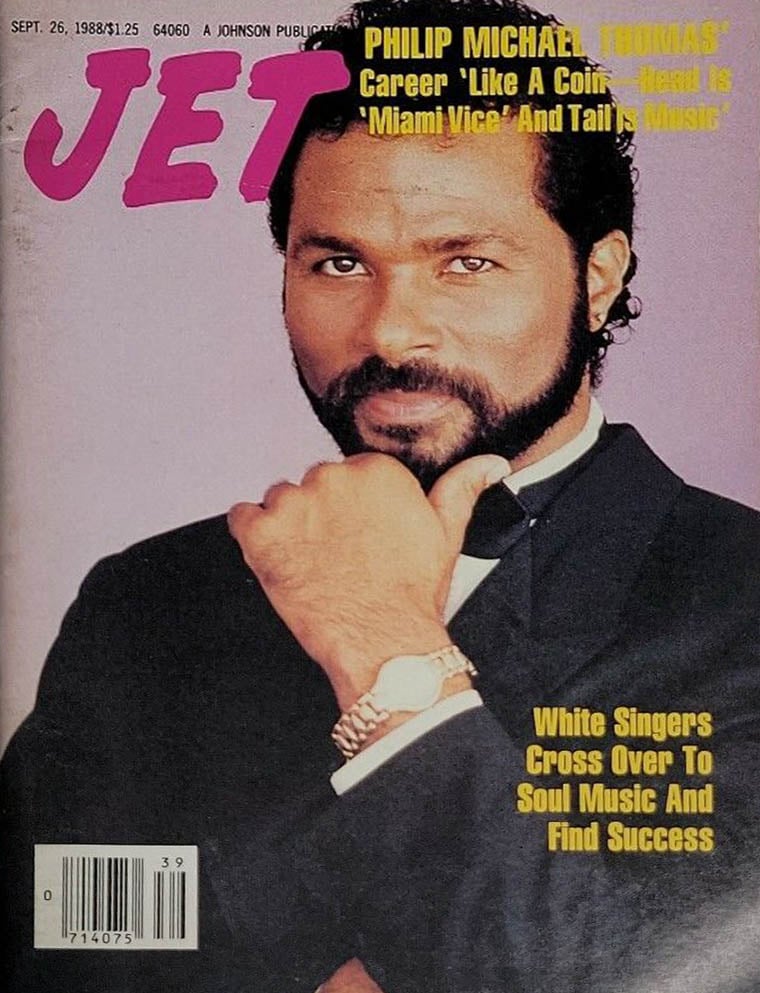Jet September 26, 1988, , Philip Michael Thomas Career Like A Coi