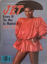 Grace Jones magazine cover appearance Jet July 3, 1980