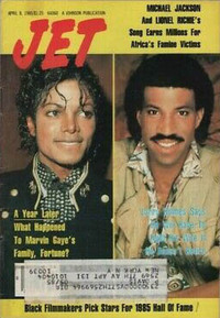 Michael Jackson magazine cover appearance Jet April 8, 1985
