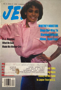 Whitney Houston magazine cover appearance Jet August 26, 1985