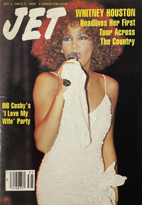 Whitney Houston magazine cover appearance Jet September 1, 1986