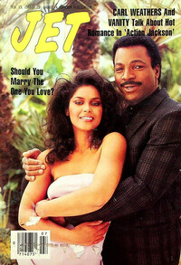 Denise Matthews magazine cover appearance Jet February 15, 1988