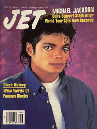 Michael Jackson magazine cover appearance Jet February 27, 1989