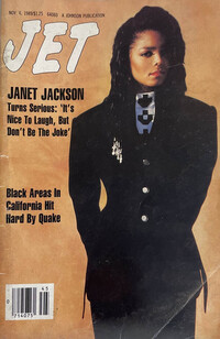 Janet Jackson magazine cover appearance Jet November 6, 1989