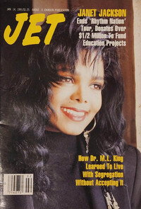 Janet Jackson magazine cover appearance Jet January 14, 1991
