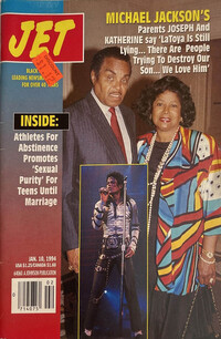 Michael Jackson magazine cover appearance Jet January 10, 1994