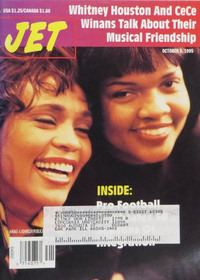 Whitney Houston magazine cover appearance Jet October 9, 1995