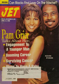 Pam Grier magazine cover appearance Jet April 13, 1998