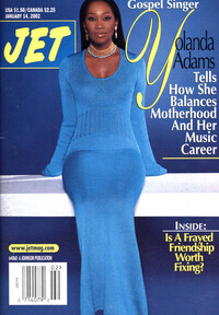 Yolanda magazine cover appearance Jet January 14, 2002