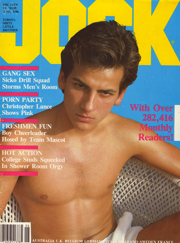 Jock June 1986 magazine back issue Jock magizine back copy gangsex joclk gay sexmag pornparty gaymen get it on together freshmen fun boycheerleader gets cornho